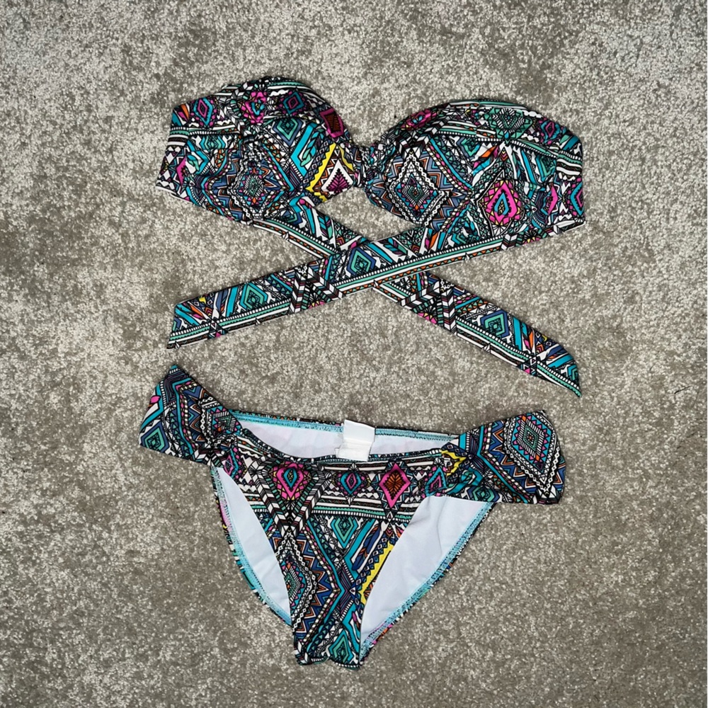 Billabong Patterned Strapless Bikini - 2/$15